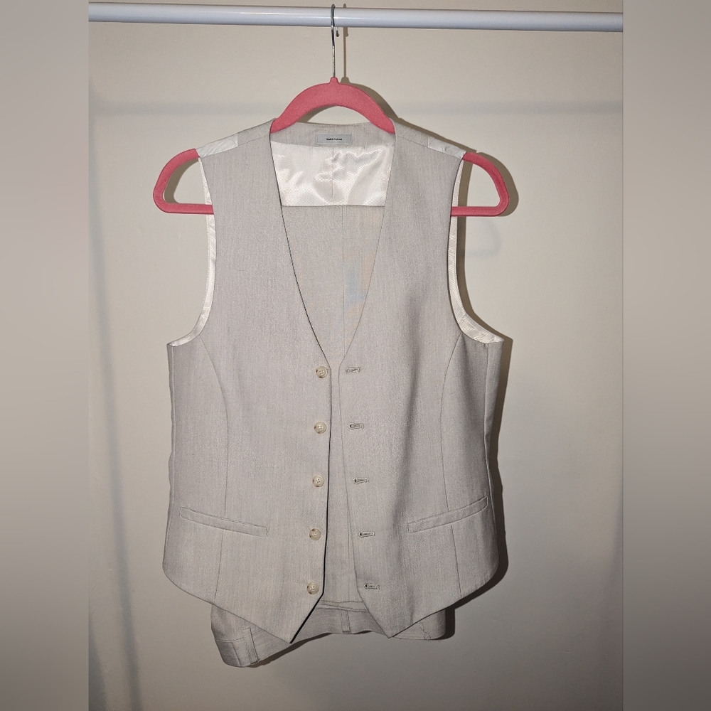 JF J. Ferrar Men's Slim Fit Vest Set